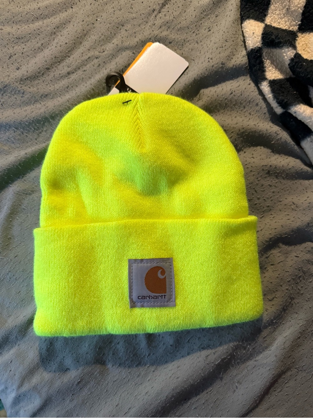 Carhartt Neon Yellow Fold-Over Beanie